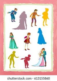 Cartoon Page Medieval Characters King Queen Stock Illustration ...