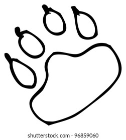 Cartoon Paw Print Stock Illustration 96859060 | Shutterstock