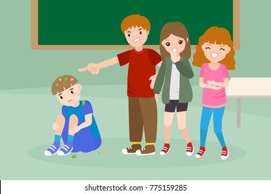 Ilustrasi Stok Cartoon People Bullying Problem Class Room 775159285