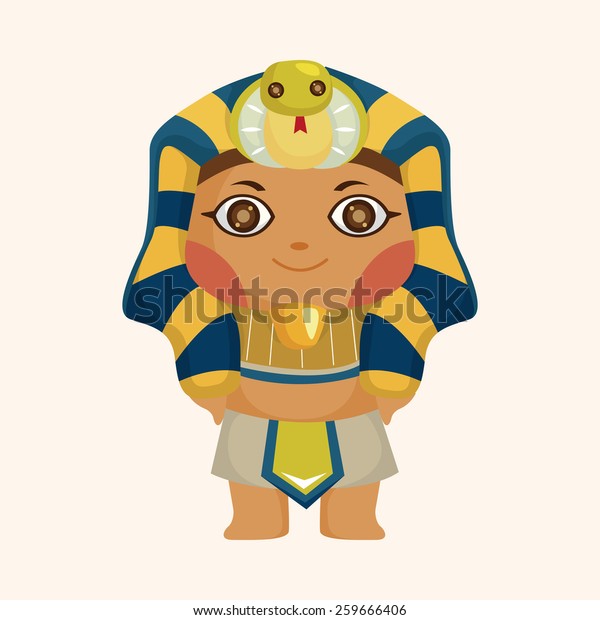 Cartoon Pharaoh Stock Illustration 259666406