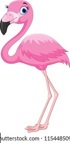 Cartoon Pink Flamingo Bird 