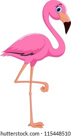 Cartoon Pink Flamingo Bird Stock Illustration 1154485102