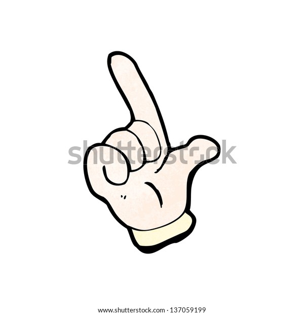 Cartoon Pointing Hand Symbol Stock Illustration 137059199