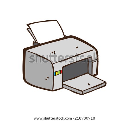 Cartoon Printer Cartoon Stock Illustration 218980918 - Shutterstock