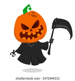 Cartoon Pumpkin Head Monster Icon Vector Stock Vector (Royalty Free ...