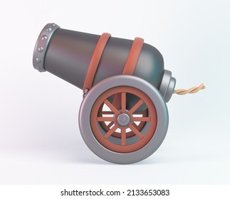 Cartoon Ramadan Cannon 3D Rendering