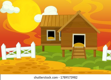 Cartoon Ranch Farm Scene Different Usage Stock Illustration Shutterstock