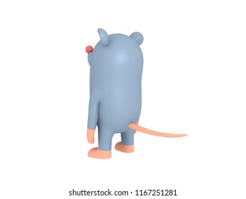 Cartoon Rat in 3D rendering.
