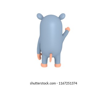 Cartoon Rat in 3D rendering.