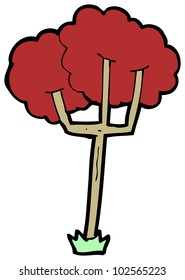 Cartoon Red Tree Stock Illustration 102565223 | Shutterstock