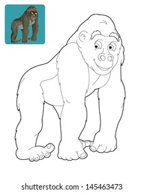 Cartoon Safari - Coloring Page - Illustration For The Children