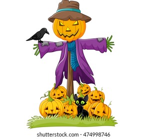 Cartoon Scarecrow Character Stock Vector (Royalty Free) 474998755