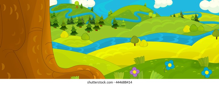Cartoon Scene Background Different Usage Game Stock Illustration