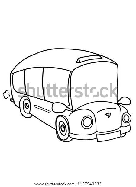 cartoon school bus\
illustration\
coloring