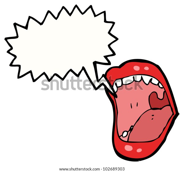 Cartoon Screaming Mouth Stock Illustration 102689303