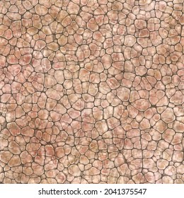 Cartoon Seamless Texture Of Color Fantasy Cobble Stone Ground Pavement