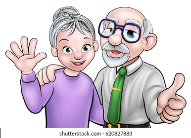 Image result for animated grandparents