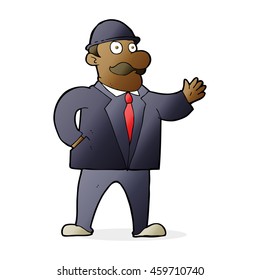 Cartoon Sensible Businessman Bowler Hat Stock Illustration 459710740 ...