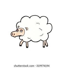 Sheep Cartoon Illustration Isolated On White Stock Vector (Royalty Free ...