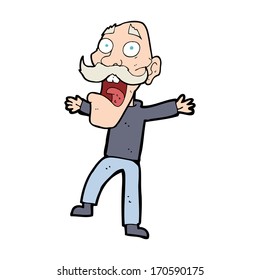 Cartoon Shocked Old Man Stock Vector (Royalty Free) 204499675