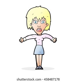 Cartoon Shocked Woman Stock Illustration 458487178 | Shutterstock