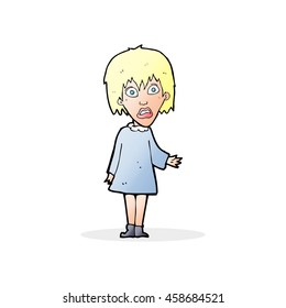 Cartoon Shocked Woman Stock Illustration 205985704