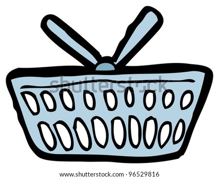 Cartoon Shopping Basket Stock Illustration 96529816 - Shutterstock