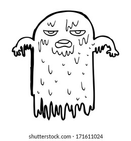 cartoon slimy ghost