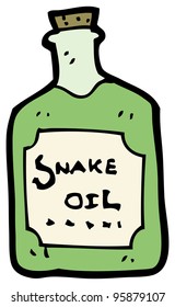 Cartoon Snake Oil Bottle