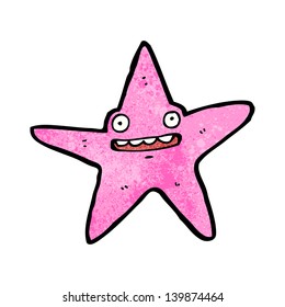 Cute Happy Starfish Cartoon Character Sea: เวกเตอร์สต็อก (ปลอดค่า