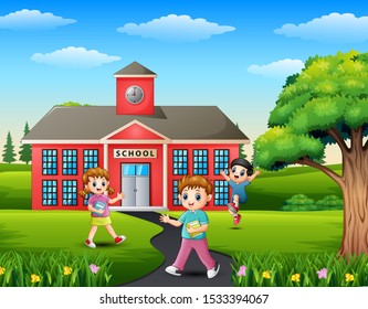 Cartoon Student Going Home School Stock Illustration 1533394067 ...