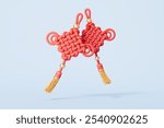 cartoon style chinese knot , 3d rendering