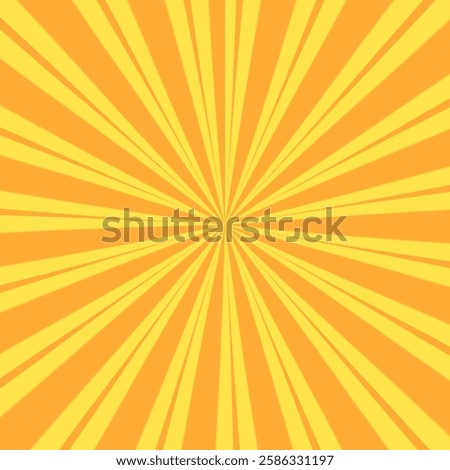 Cartoon Sunrays Background with Radiating Light Effects