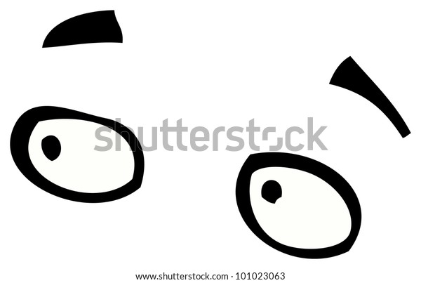 Cartoon Surprised Eyes Symbol Stock Illustration 101023063