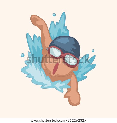 Cartoon Swimmer Stock Illustration 262262327 - Shutterstock