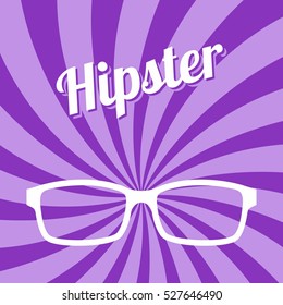 Cartoon Theme Comic Hipster Geek Glasses