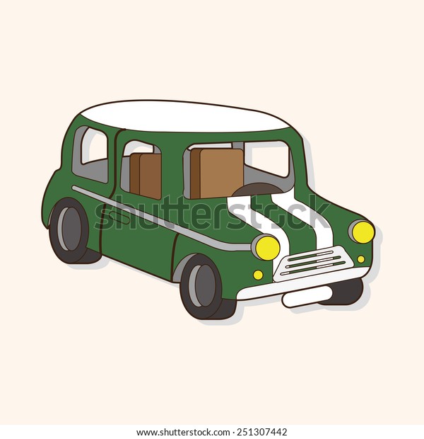 cartoon transportation car \
