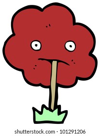 cartoon tree and face