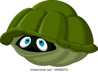 Cartoon Turtle Hides Shell Stock Illustration 249082972 | Shutterstock