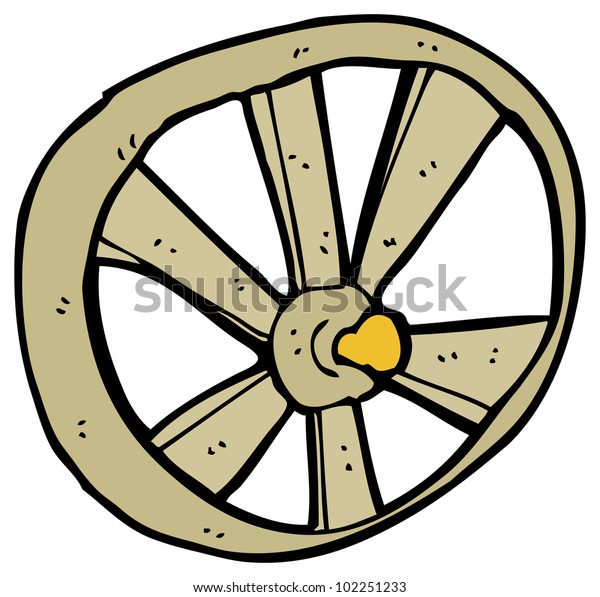 Cartoon Wagon Wheel Stock Illustration 102251233