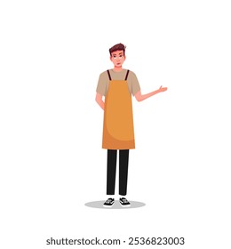 Cartoon waiter character vector illustration - Powered by Shutterstock