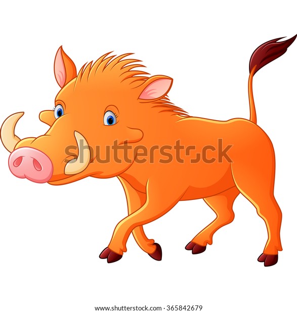 Cartoon Warthog Stock Illustration 365842679