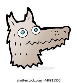 Cartoon Wolf Head Stock Illustration 449915353