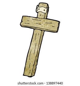 Cartoon Wood Cross Stock Illustration 138897440 | Shutterstock