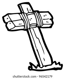 Cartoon Wooden Cross Stock Illustration 96542179 | Shutterstock