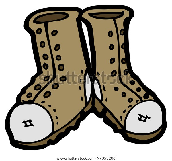 Cartoon Work Boots Stock Illustration 97053206