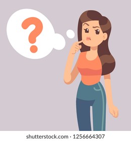 Confused Woman Cartoon Images, Stock Photos & Vectors | Shutterstock