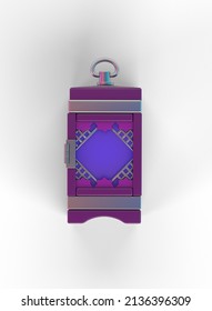  Cartoonish Ramadan Lantern Top View 3D Rendering