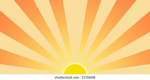 Yellow Sun Ray Background Vector Stock Vector (Royalty Free) 34226458