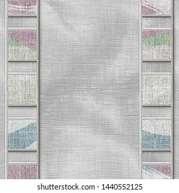 Carving vertical stripes pattern on background seamless texture, patchwork pattern, fabric texture, 3d illustration